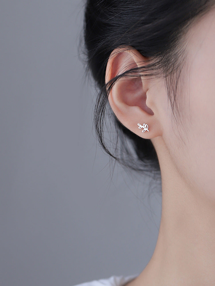 Pendientes al por mayor de conejo lindos 925 de plata esterlina